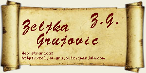 Željka Grujović vizit kartica